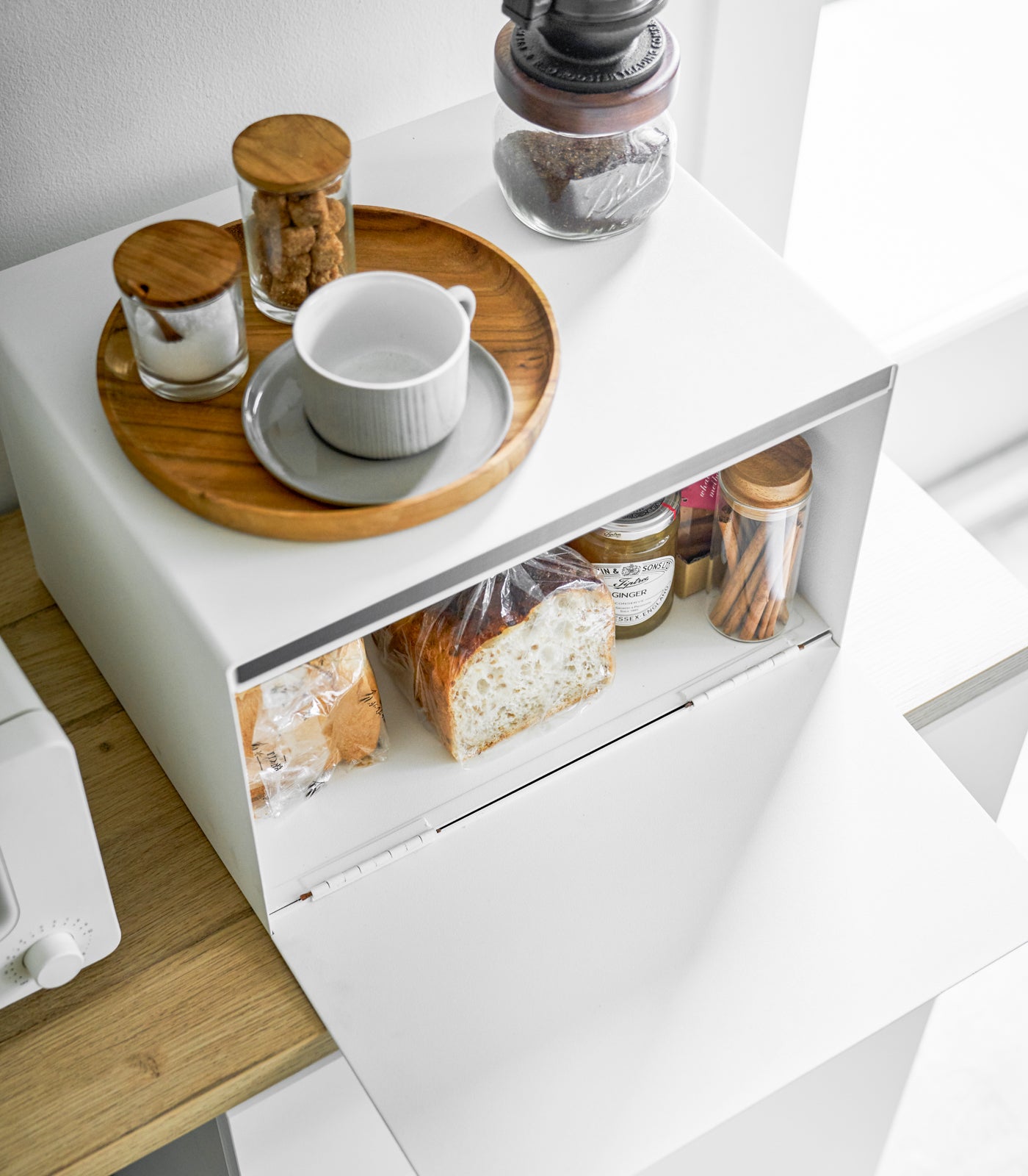 bread box steel + wood bread box steel + wood