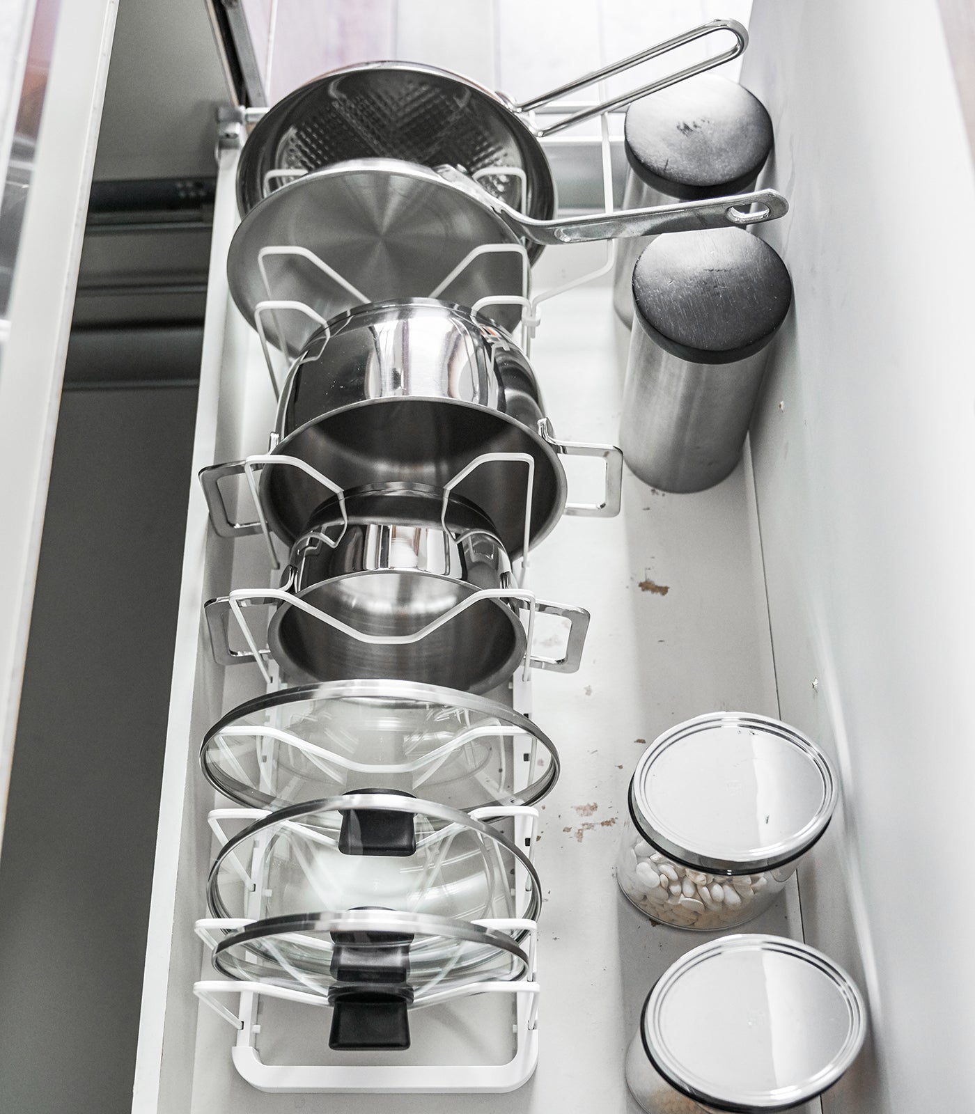 adjustable pot lid organizer steel adjustable pot lid organizer steel