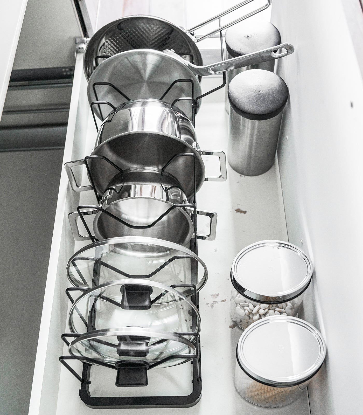 adjustable pot lid organizer steel adjustable pot lid organizer steel