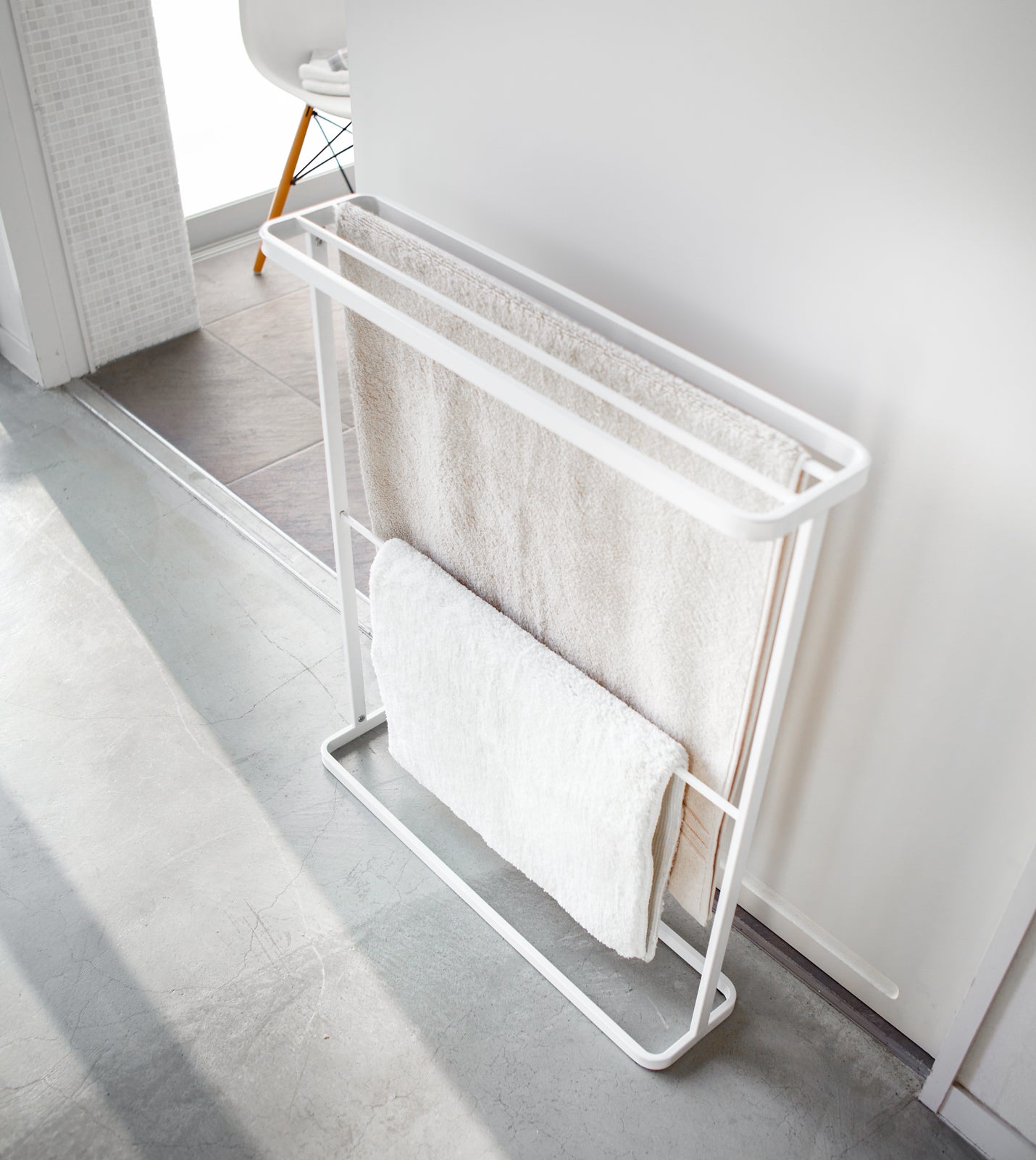 bath towel hanger (30" h) steel bath towel hanger (30" h) steel